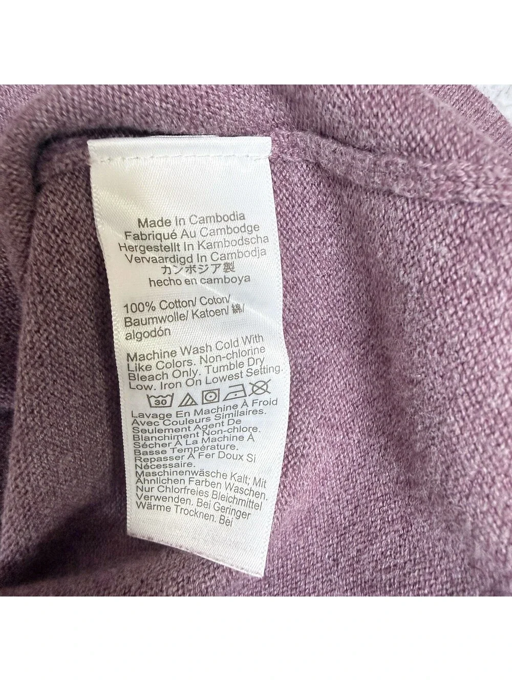 J.Crew Mens 100% Cotton Crewneck Long Sleeve Sweater Pullover Purple Size Large